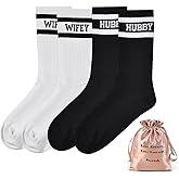 Jacriah Couples Socks Set Newlyweds Gift – Hubby and Wifey Wedding Socks