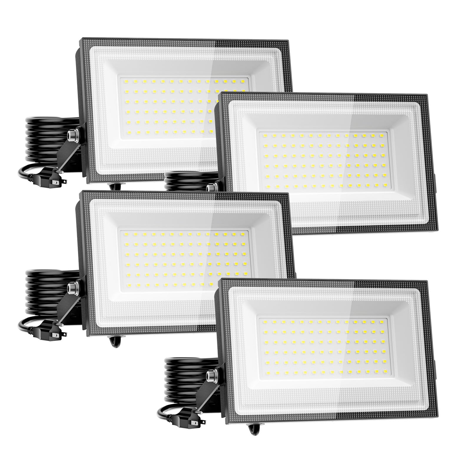 Photo 1 of **Missing**
Meloght 110W Flood Lights Outdoor, LED Work Light with Plug, Daylight White 6500K LED Flood Light, IP66 Waterproof Exterior Security Lights for Yard Garage Stadium 4 Pack