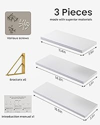 BAYKA Wall Shelves for Bedroom Decor, Floating Wall