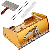 VEVOR Drywall Flat Box, 10-Inch Wide Quick Clean, Aluminum Finishing Mud Box for Plasterboard, Wallboard, Sheetrock, Bonus Mudguard, Extra 2 Stainless Steel Blades (10/12-Inch)