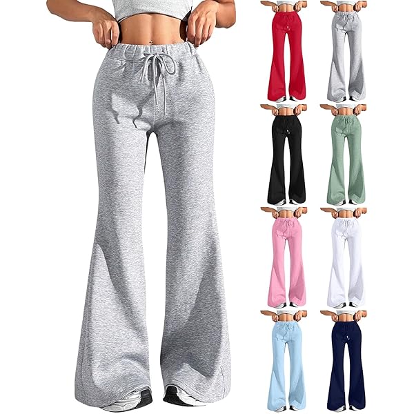 Amazon.com: Wide Leg Sweatpants Women Drawstring High