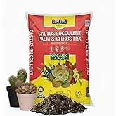 LGM Premium Cactus & Succulent Soil Mix (0.5 Cu Ft) – Root Rot Protection with Volcanic Ash & Chicken Manure – Fast Draining Mix for Indoor Plants, Aloe, Citrus, & Palms – Organic, Ready-to-Use