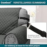 Granbest Waterproof 3 Seater Sofa Cover Non-Slip Elastic Straps Chocolate view 5