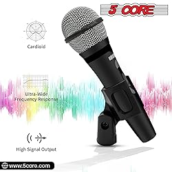 5 CORE Microphone Pair XLR Dynamic Mic Karaoke