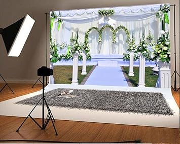Amazon Com Laeacco 7x5ft Vinyl Backdrop Wedding Party Reception