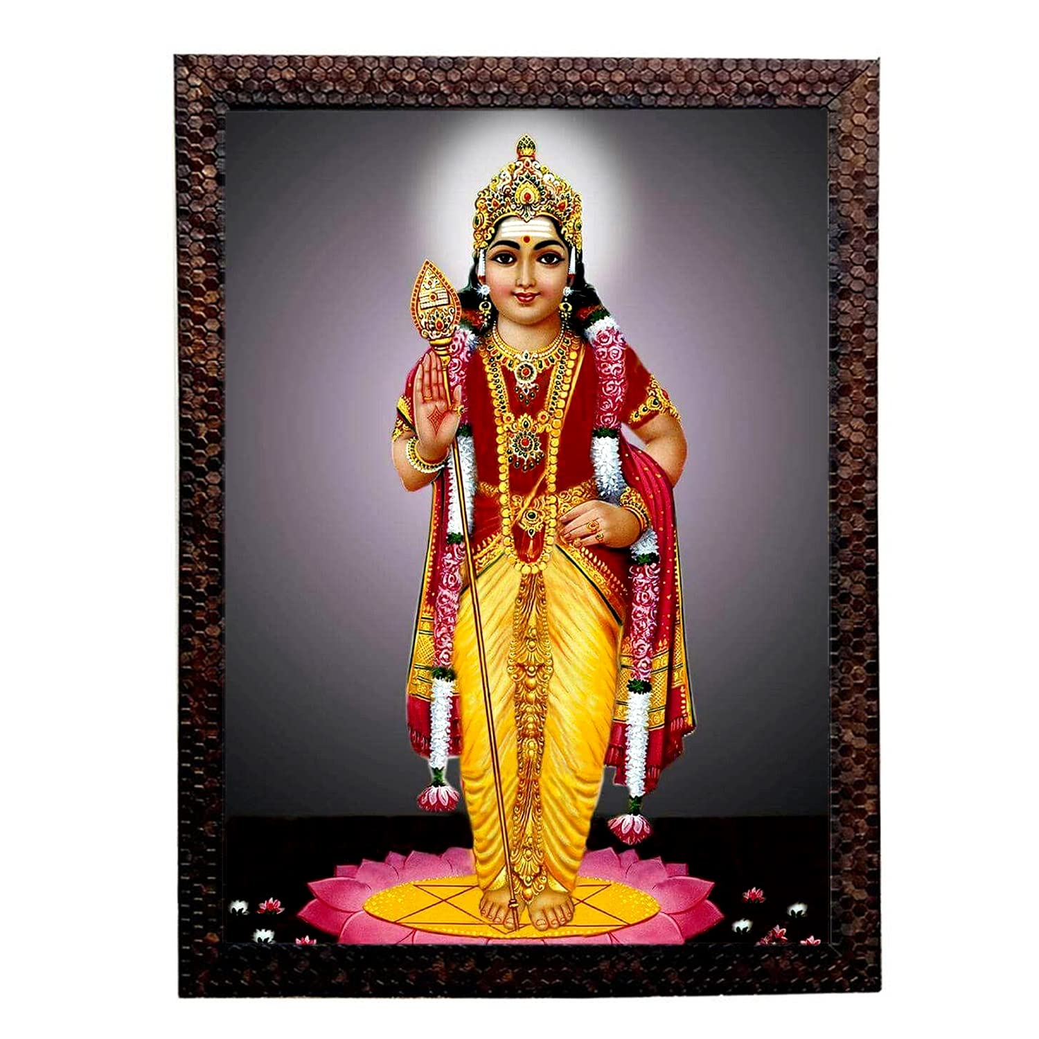 Buy Lord Murugan Wooden Photo Frame For Pooja Room (12 x 8 inches