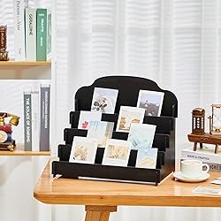 Barydat Tiered Greeting Card Display Stand Wooden