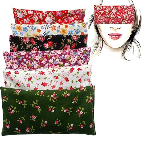 Eye Pillow Pack 6 Flowers Lavender And Rice Seeds Yoga