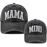 Goyklrb 2PCS Mama and Mini Matching Baseball Cap for Mom Girl, Adjustable Cotton Embroidered Parent-Child Hat