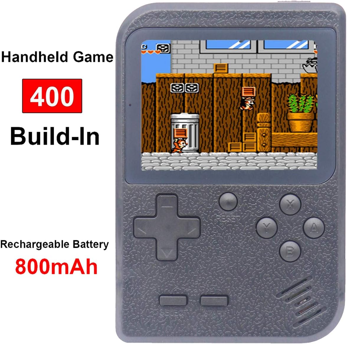 Retro Mini Game Machine,Handheld Game Console with 400 Classical FC Games 2.8-Inch Color Screen Support for TV Output , Gift Birthday for Kids, Adults (Gameboy Red) (Gameboy Black): Toys & Games