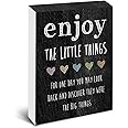 Graphique Enjoy the Little Things Pocket Notes – Black Pocket Notebook with Colorful Heart Design, White Writing, and Matching Magnetic Case Clasp, 75 Full Color Pages, 3" x 4"