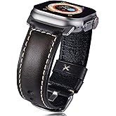 Gitalian Leather Band Compatible with Apple Watch Ultra3/2/1 Band 49mm 46mm 45mm 44mm 42mm for Men, Genuine Leather Replacement Strap for iWatch Series 10 9 8 7 6 5 SE