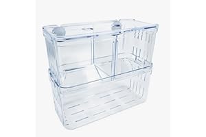 Mipukbay Large Aquarium Isolation Breeding Box, Acrylic Transparent Aquarium Breeder Box for Fish Fry Hatching, Shrimp Breeding, Betta, Guppy, Killifish, Clownfish, Suitable for 5-40 Gallon Tanks