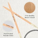 KnitPro Basix Beech Fixed Circular Needles 16 inches 5.00mm view 2