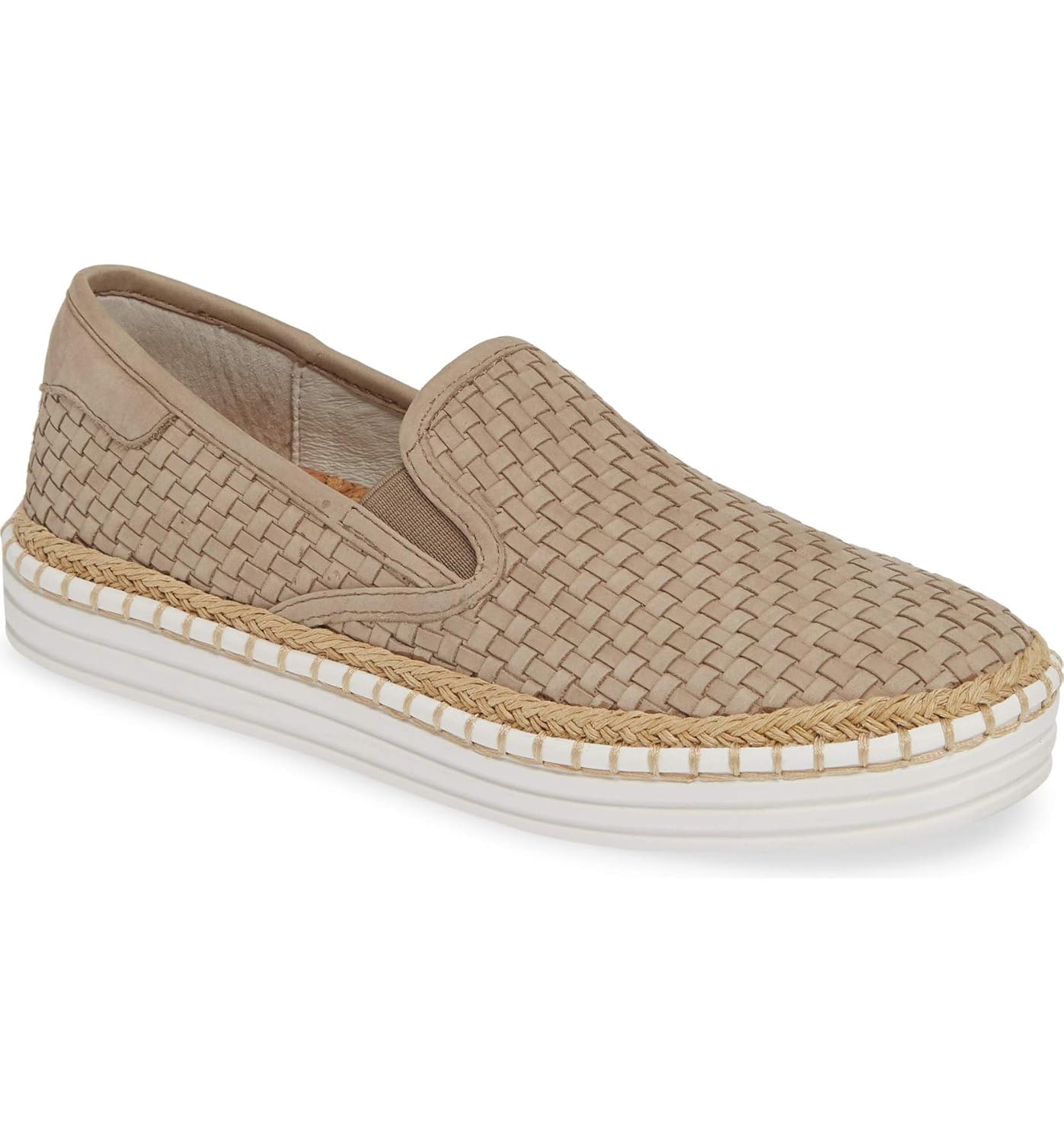 taupe slip on sneakers