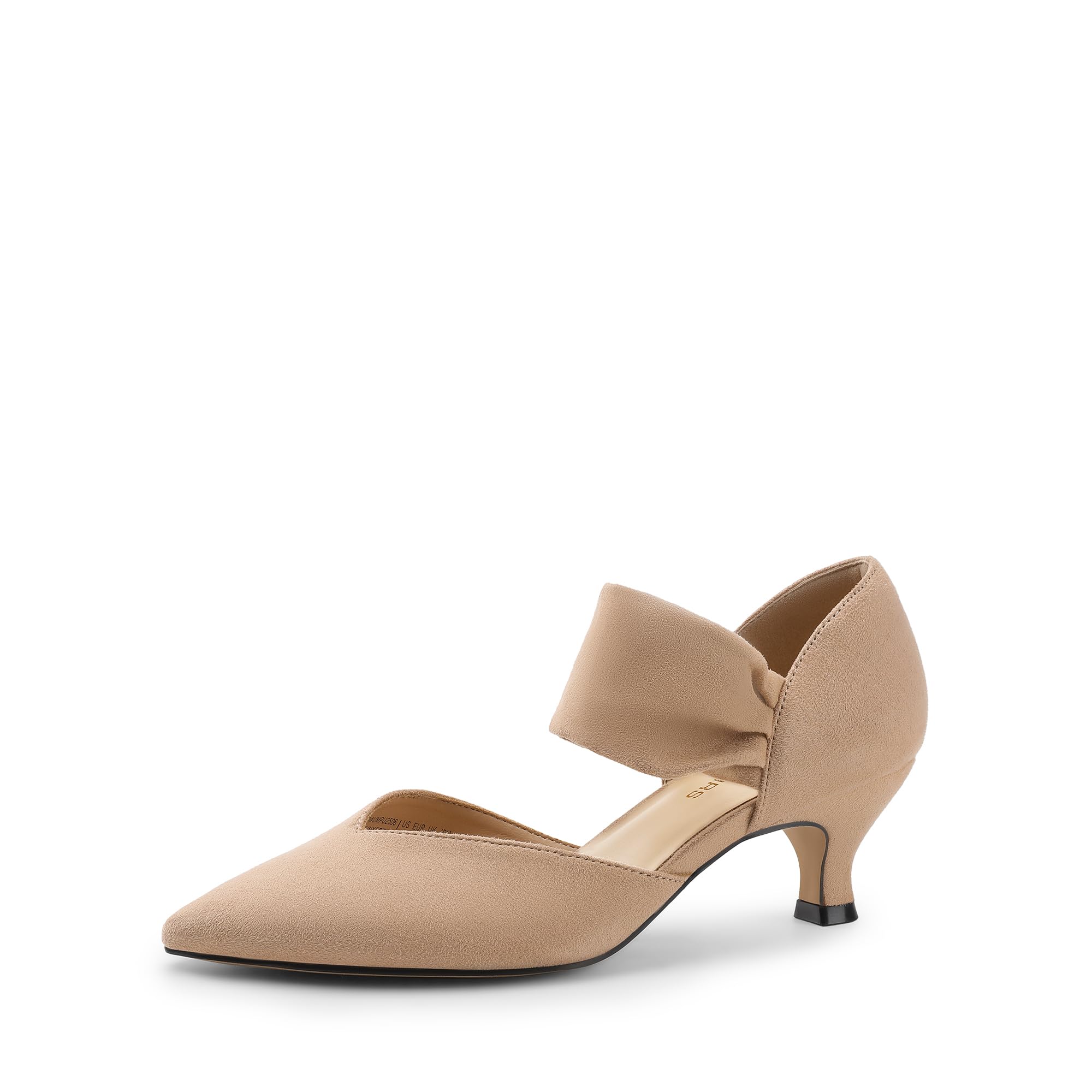 Photo 1 of ***(HEAVILY USED/ MINOR DAMAGE)***DREAM PAIRS Women's Kitten Heels Low Pumps Shoes Pointed Closed Toe Slip on Dress Work Bridal Party Wedding,Size 7,Nude,DWUMPU2506