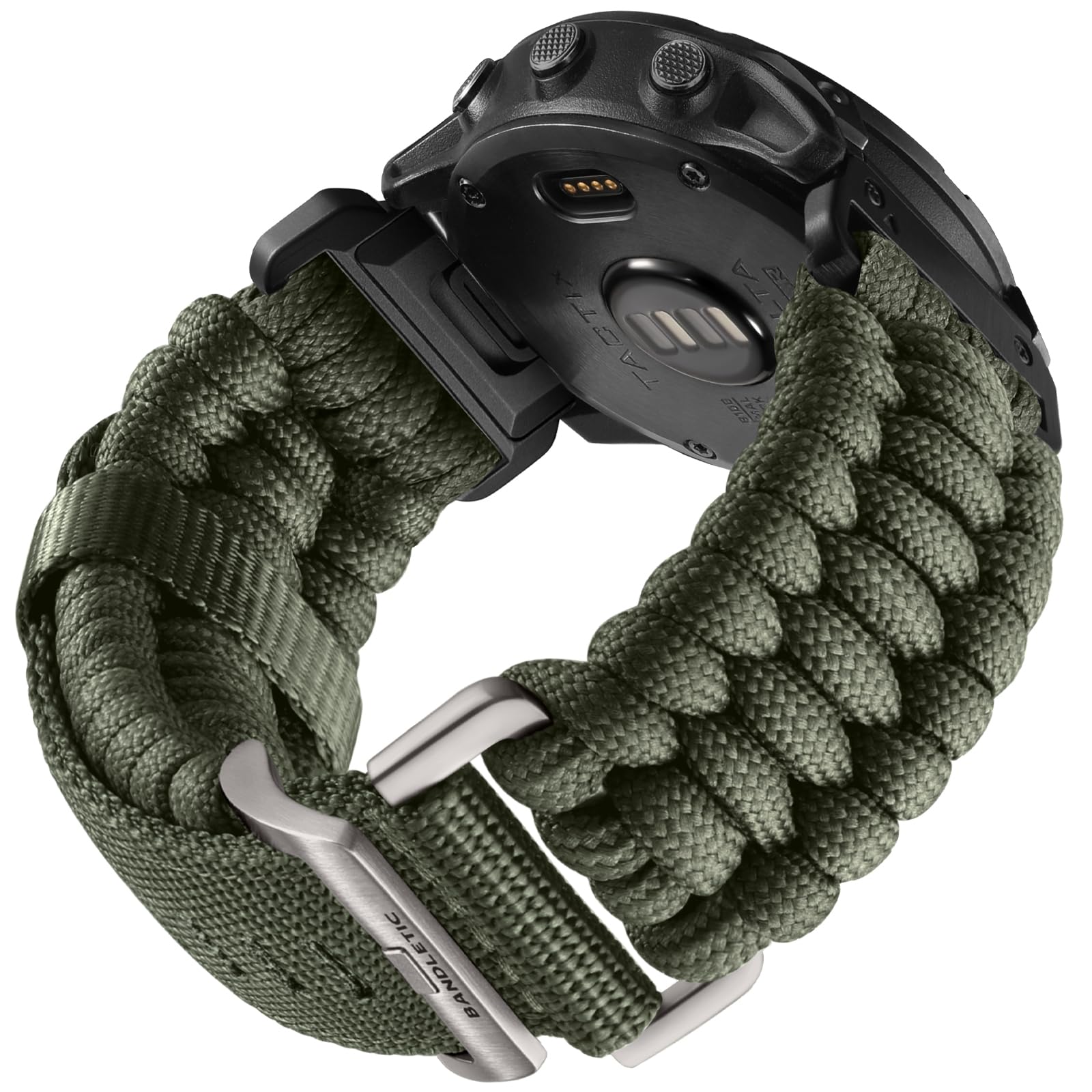 Photo 1 of Bandletic Compatible with Garmin Fenix 7X Band - R-Nylon Survival Paracord Woven Quick Fit 26mm Watch Band for Fenix 8 51mm/7X Pro/6X/6X Pro/5X/5X Plus/3/3 HR/Instinct 2X/Tactix/Enduro/Descent
