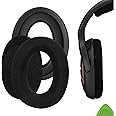 Geekria Comfort Velour Replacement Ear Pads for Sennheiser Game ONE, PC360, PC363D, PC373D Headphones Ear Cushions, Headset Earpads, Ear Cups Cover Repair Parts (Black)