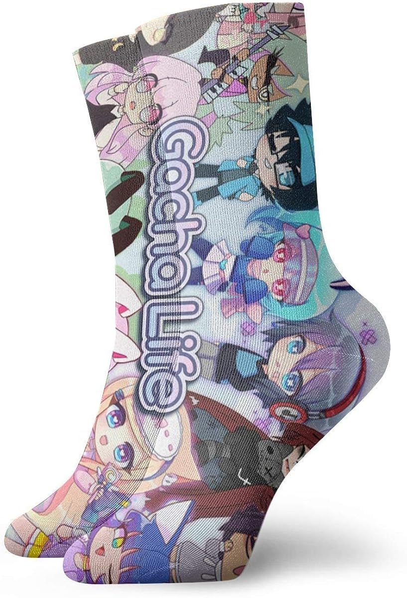 shenguang Gacha Life Sock Colorful Novelty Crew Socks Funny Dress Socks