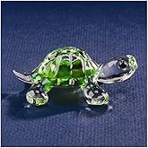 Goldia Green Turtle Glass Figurine