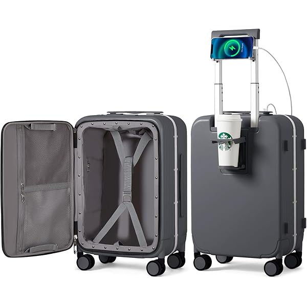 Amazon.com | mixi 20 Inch Carry On Luggage with Cup Holder and 18