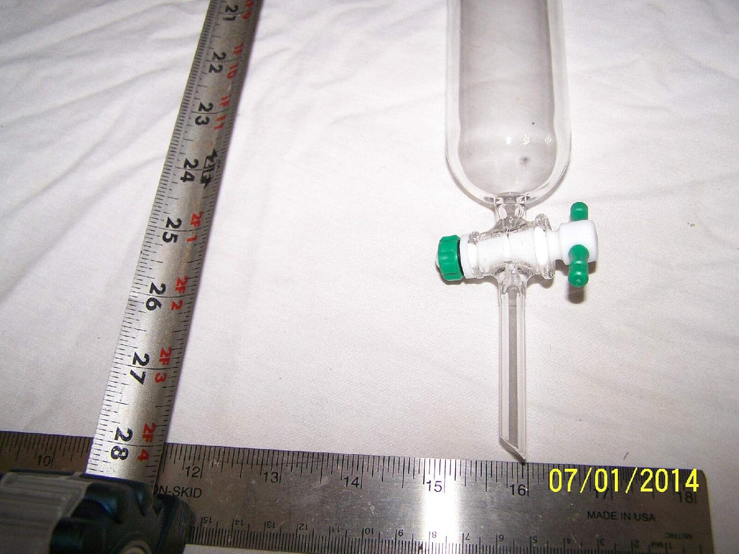 labtechsales Chemglass Chromatography Column 500ml Reservoir 35/20