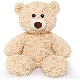 Tezituor Small Teddy Bear Stuffed Animals, Cute 18inchTeddy Bear Plush Toys for Kids Girl Boy, Valentines Teddy Bear plushie Gift for Girlfriend Boyfriend Women Wife, Beige
