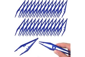 50 Pcs DisposableTweezers，Practical Craft Tweezers Plastic Forceps Crafting Tool for Kids Home School, for Home, School and L