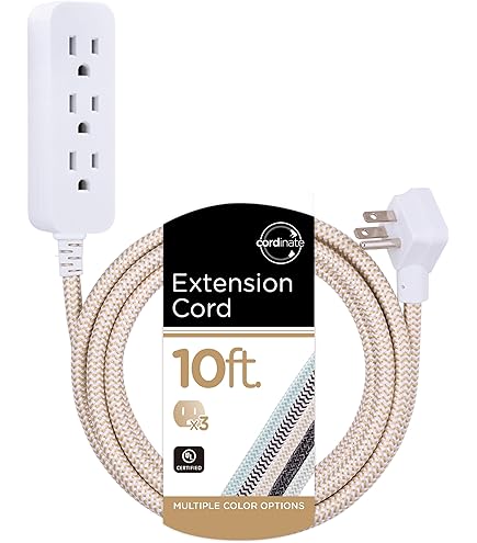 Amazon.com: Cordinate Designer 3-Outlet Extension Cord, 2 Prong