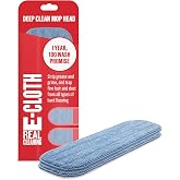 E-Cloth Deep Clean Mop Head Replacement, Mop Pads - 2 Pack | Reusable Washable Pads for Wet Floor Cleaning, Hardwood, Tile, Laminate &amp; Stone, 100 Washes