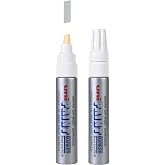 Uni-Ball Uni Paint PX-30 Oil-Based Paint Markers, Broad Line (8mm), Silver, 2 Count