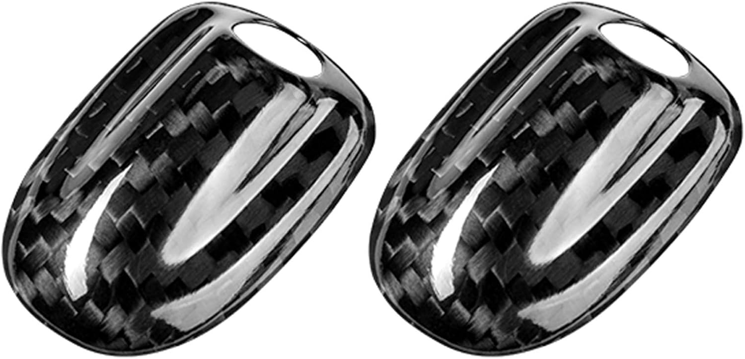 Carbon Fiber Windshield Washer Nozzle Frame Decal Cover Trim for Mini Cooper F Series F54 Clubman F55 Hardtop F56 Hatchback F57 Covertible F60 Countryman (with Light Hole)