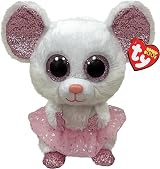 TY Beanie Boo Nina Mouse 15 cm Plush with Glitter Pink Tutu - Soft Toy