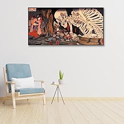 Utagawa Kuniyoshi Canvas Wall Art Witch Takiyasha