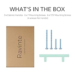 Ravinte 3 Pack | 5 Inch Cabinet Pulls Green