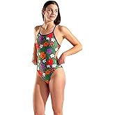 Arena Womens Arena Performance Women's Rain Forest Tie Back Swimsuit Ladies Sports Bathing Suit