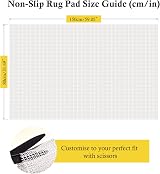 fowong Non Slip Rug Underlay 80 x 150cm PVC Gripper for Home Office Car view 2