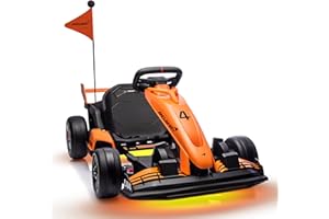 FIRST RIDE ON Licensed McLaren Electric Go Kart for Kids, 36V 9AH Battery Powered Drift Kart Car with Adjustable Seat, Ride on Crazy Cart for Kids with Two Speed, Racing Toy with Fast Two 250W Motors (36V)
