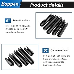 Eoppen 230Pcs SAE Roll Pin Assortment Set - Slotted
