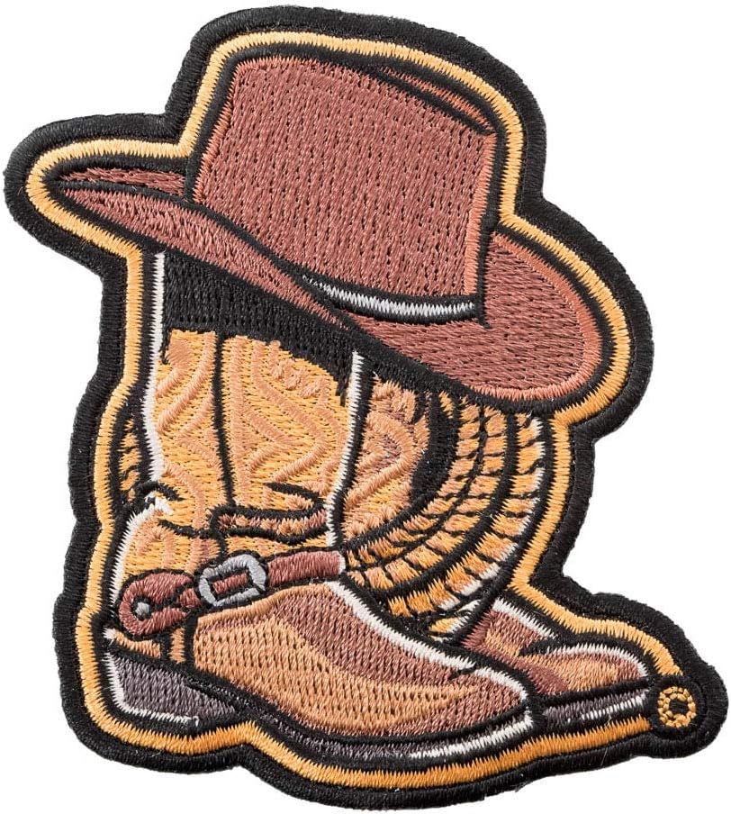 PatchStop Cowboy Boots Hat Iron On Patches for Clothing