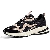 LUCKY STEP Women's Platform Chunky Fashion Sneakers Mesh Casual Running Tennis Workout Sport Work Trendy Athletic Walking Shoes