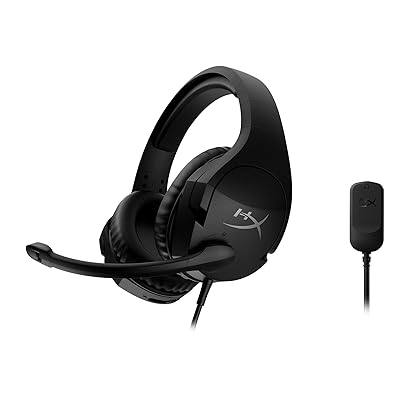 HyperX Cloud Stinger S &ndash; Gaming Headset, for PC, Virtual 7.1 Surround Sound, Lightweight, Memory Foam, Soft Leatherette, Durable Steel Sliders, Swivel-to-Mute Noise-Cancelling Microphone, Black