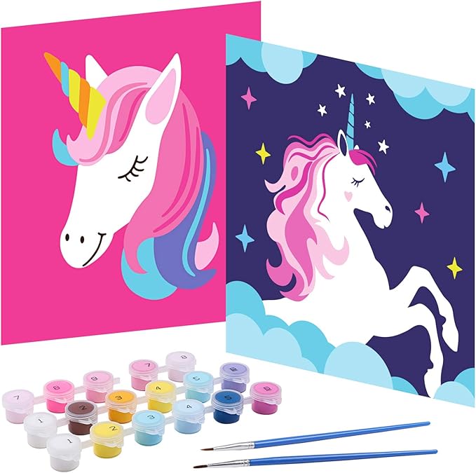 Tacobear Unicorn Paint by Numbers for Children DIY Oil Painting Kids