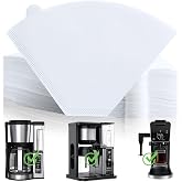 Disposable Coffee Paper Filters, 100 Pcs #4 for Ninja Coffee Maker, White | Cone Replacement Filter, Glue-Free Construction, Balanced Thickness Design, Unchanged Natural Coffee Aroma, Chlorine-Free