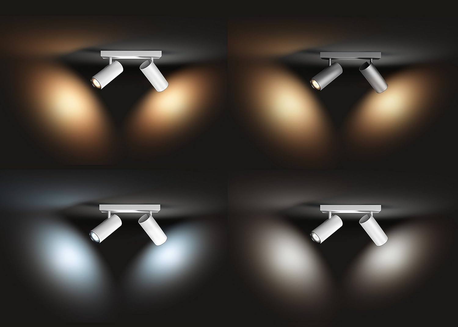 BURATTO Single spot White 2X with dimmer Switch, 7x24x11.2 cm - Image 5