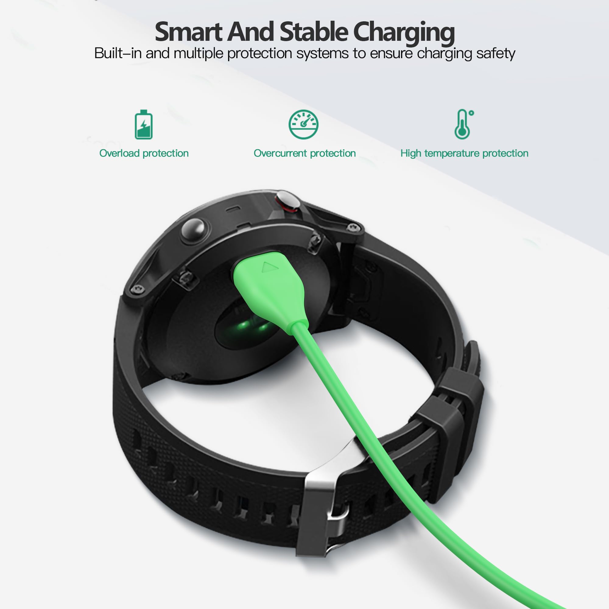 AWINNER Compatible with Garmin Watch Charger Cable (USB C - 2 Pack)