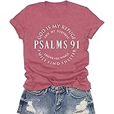 LuxLass Christian Shirts for Women Jesus Shirt God is My Refuge Tshirt