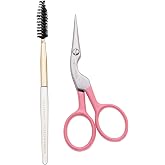 Tweezerman Exclusive Eyebrow Shaping Scissors &amp; Brush Tea Rose