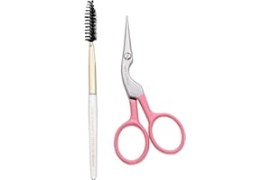 Tweezerman Exclusive Tea Rose Brow Shaping Scissors & Brush