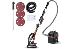 VEVOR Drywall Sander, 800W Brushless Motor Electric Sander, Variable Speed 1000-2300 RPM Wall Sander, Foldable Ceiling Sander